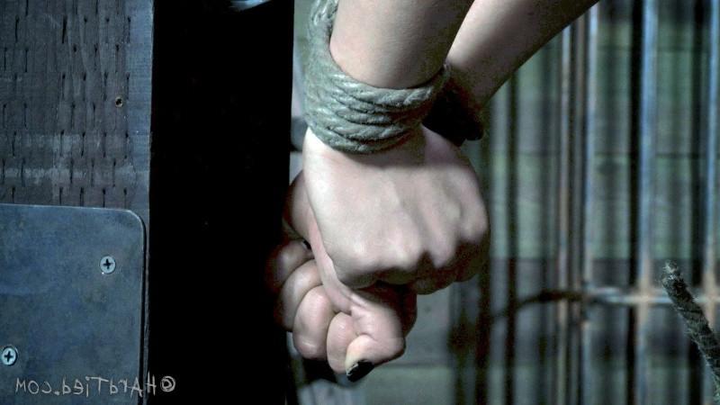 16P Siren Wolf is bound in rope and spanked with her tits clamped