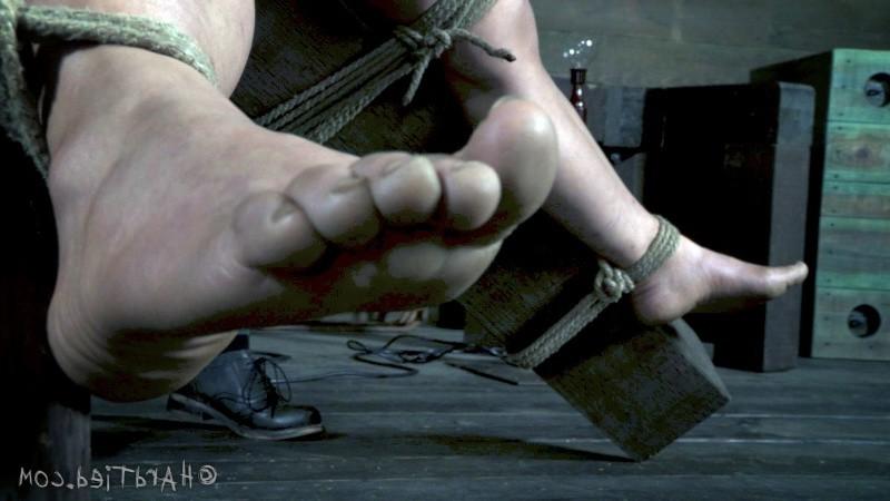 16P Siren Wolf is bound in rope and spanked with her tits clamped