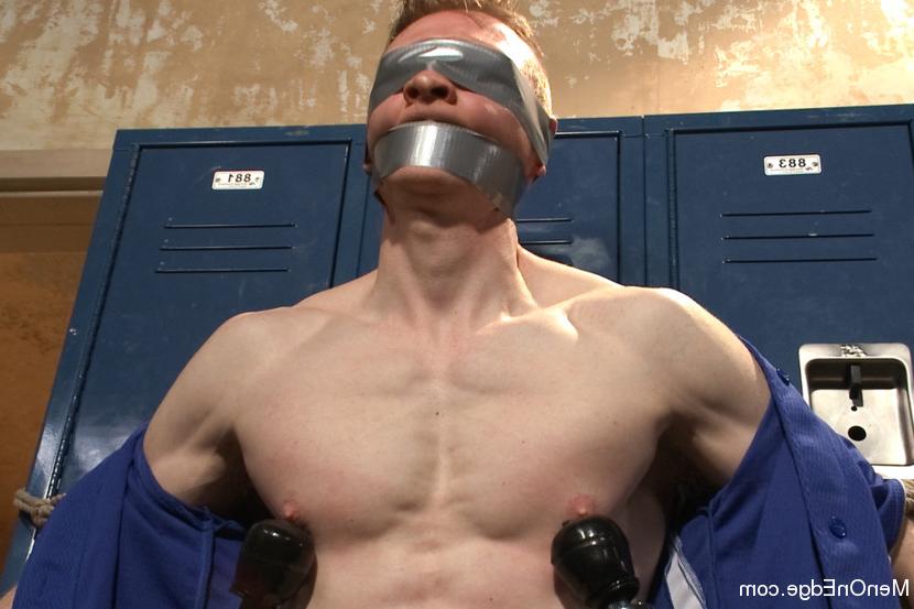 15P Straight stud Lance Hart endures bondage, balls busting and extreme edging.
