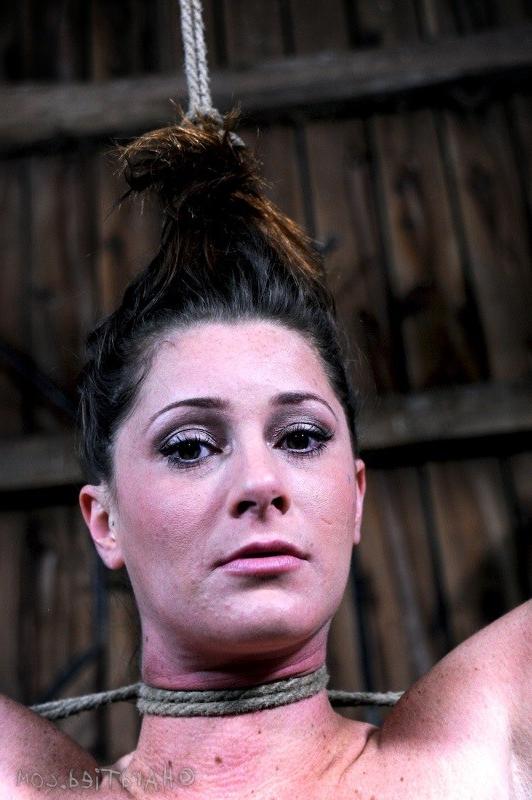 16P Cici Rhodes gets her naked bound body toyed in dark dungeon
