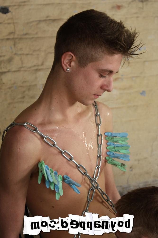 15P The stunning Ethan Ross is bound to chair by chains when he is found by Ashton B