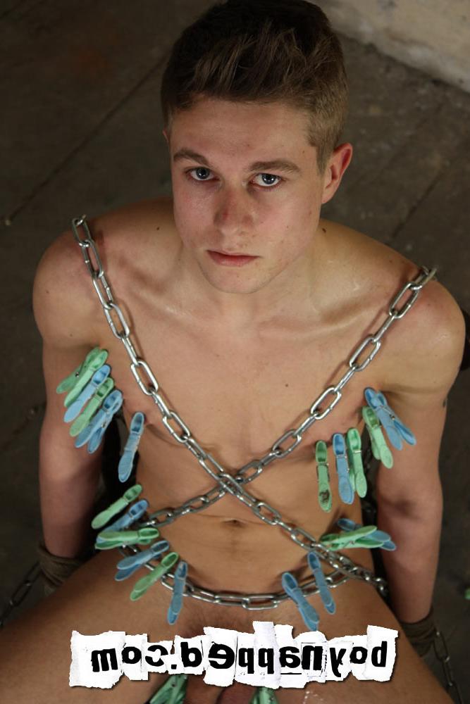 15P The stunning Ethan Ross is bound to chair by chains when he is found by Ashton B