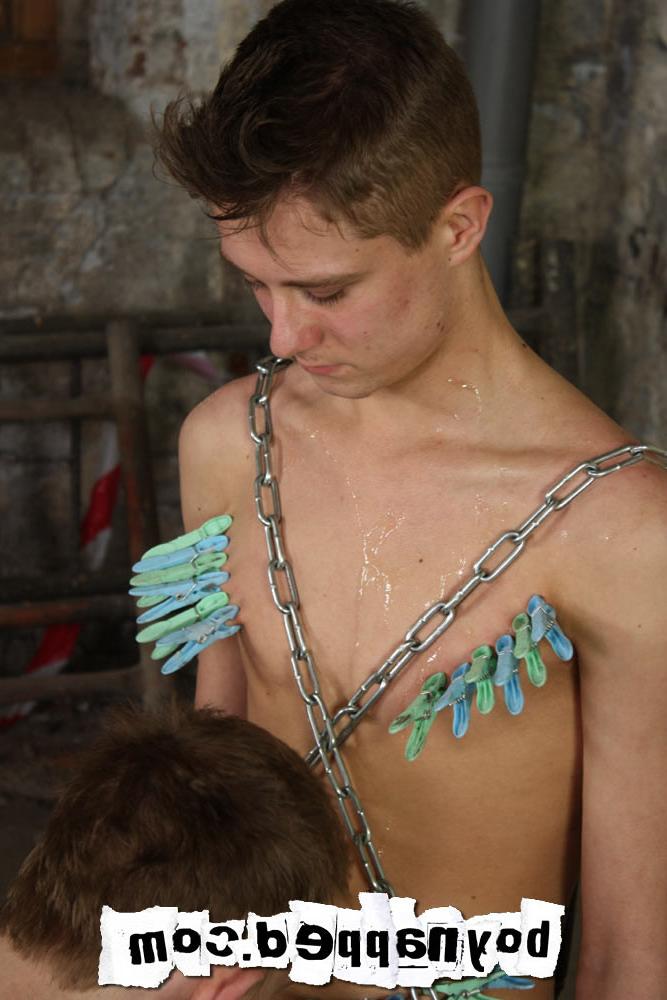 15P The stunning Ethan Ross is bound to chair by chains when he is found by Ashton B