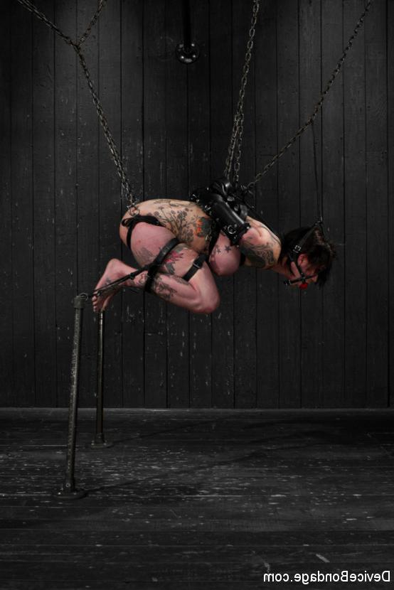 20P Kathryn Dupri big tits and tattooed girl bound in suspension