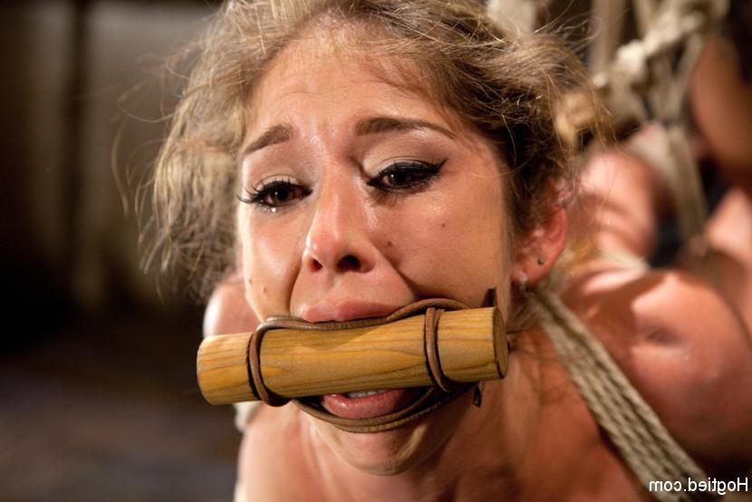 15P Felony busty milf is bound in hogtie suspension made to orgasm