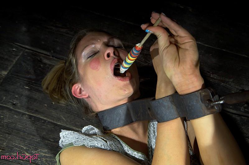 16P Rain Degre bound and struggling in chains with lezdom Sister Dee