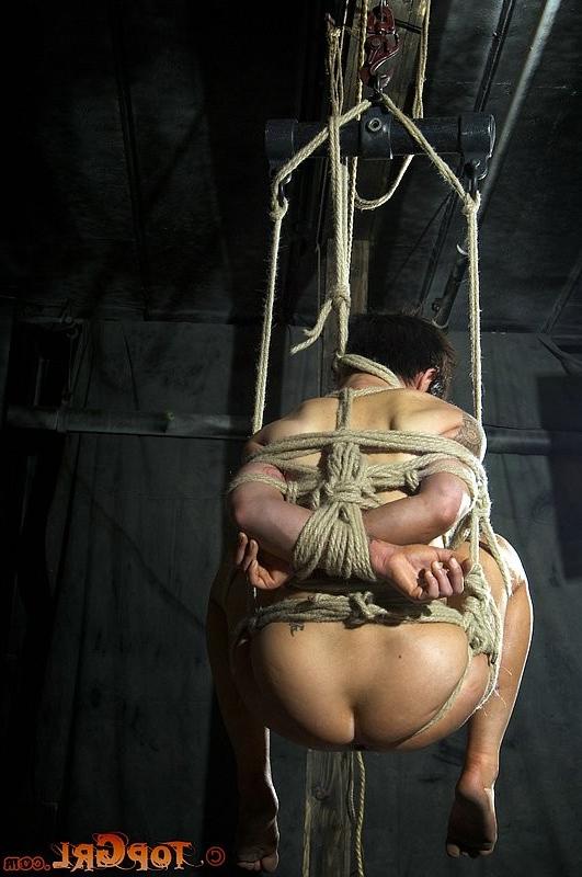16P Mei Mara brutal sub rope bound in different positions by lezdom