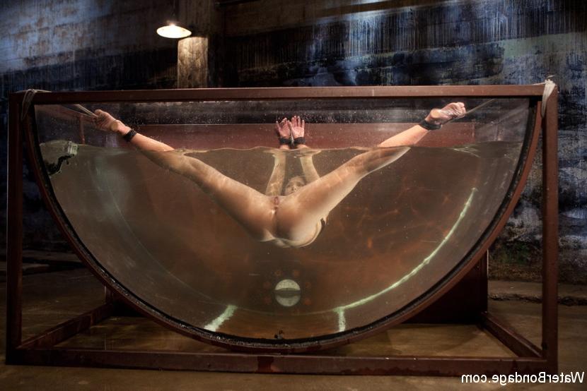 15P Ariel X busty bound and fucked by the water powered fuck machine