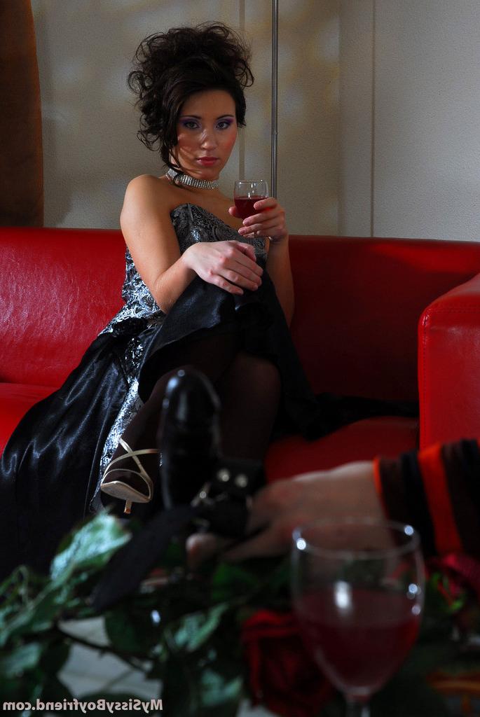 20P Nasty sissy involves his girl into a strap-on session getting a gaping ass