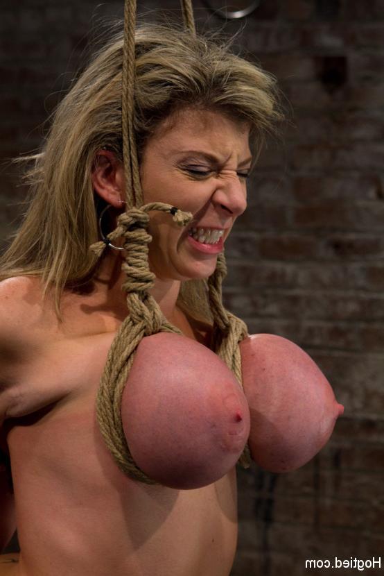 15P MILF with HUGE EE tits gets them severely bound Pulled brutally to tippy toes Ye