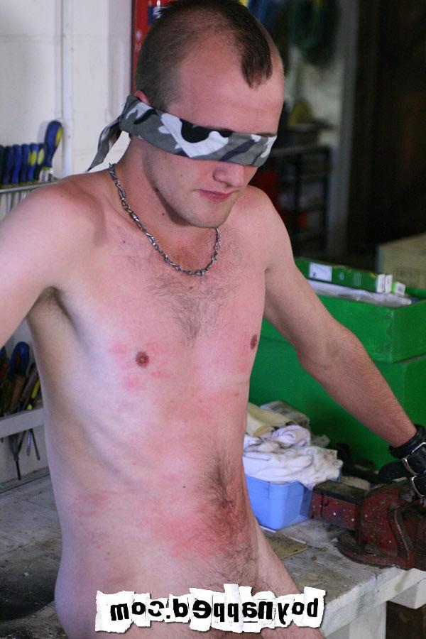 15P Kieron Knight takes a real hard whipping/flogging from Boynapped Director, ...
