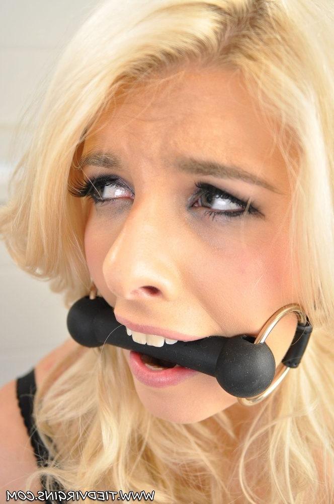 12P Slut bound to a chair in the garage..