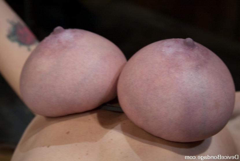 15P Hot MILF with natural 34FF tits has them bound hard and tortured