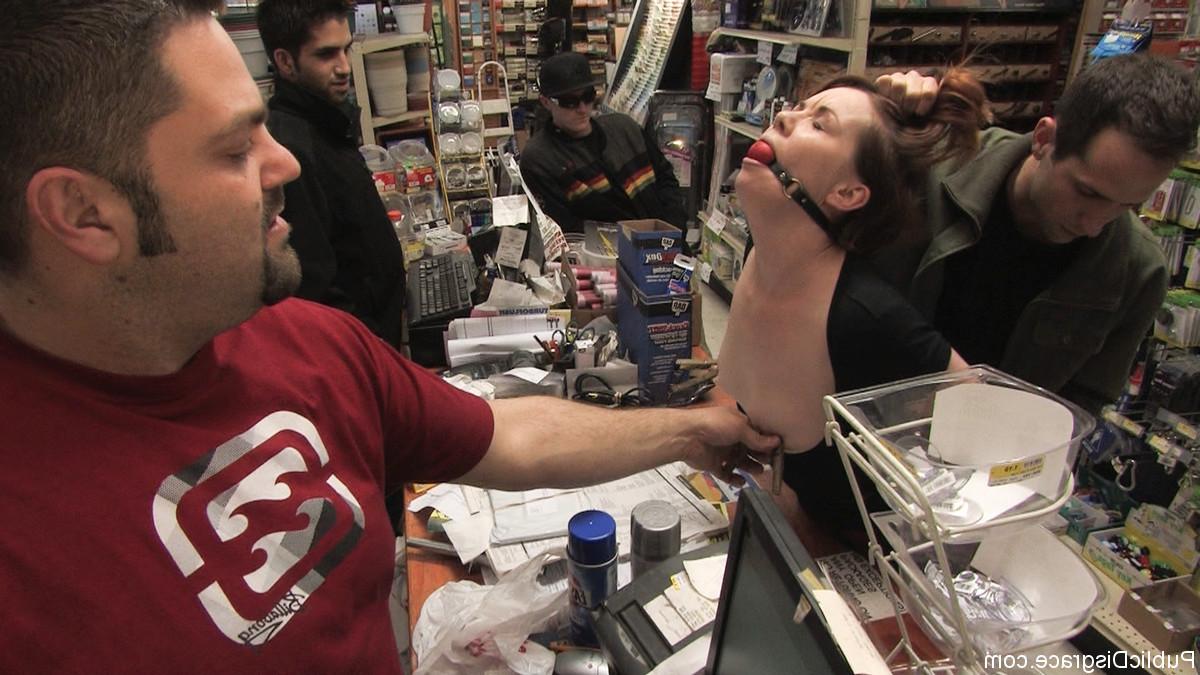 24P Babe gets disgraced, dominated, bounded and fucked in public for everyone to tou