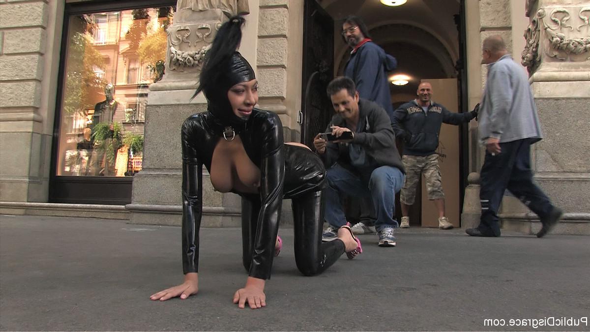 24P Babe gets disgraced, dominated, bounded and fucked in public for everyone to tou
