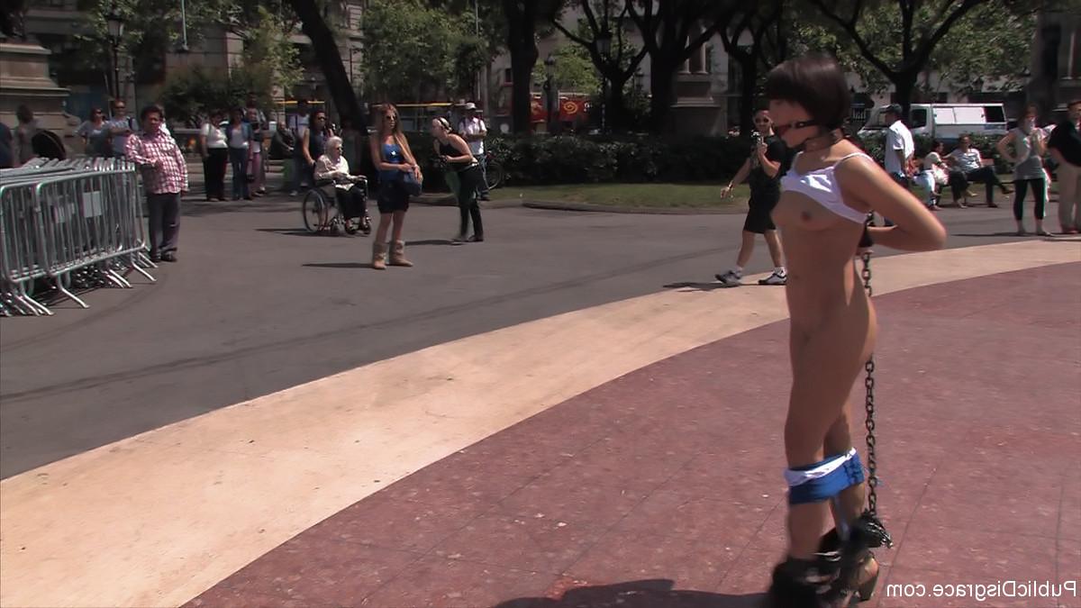 24P Babe gets disgraced, dominated, bounded and fucked in public for everyone to tou