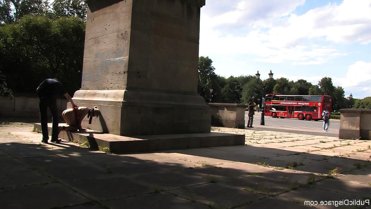 24P Babe gets disgraced, dominated, bounded and fucked in public for everyone to tou