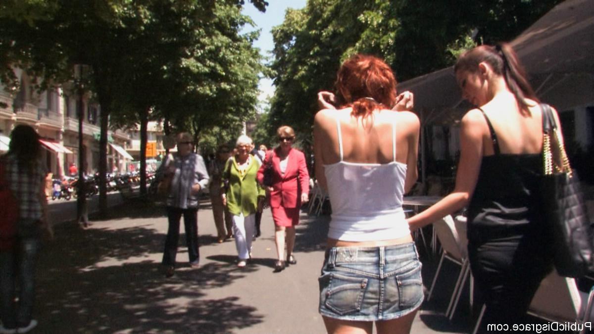 24P Spanish redhead tied up, stripped bare, and fucked on streets