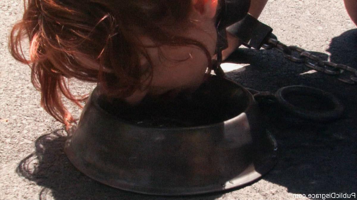 24P Spanish redhead tied up, stripped bare, and fucked on streets