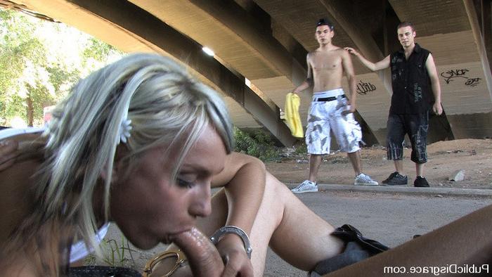 15P Skanky submissive Leyla Black fucked in an alley