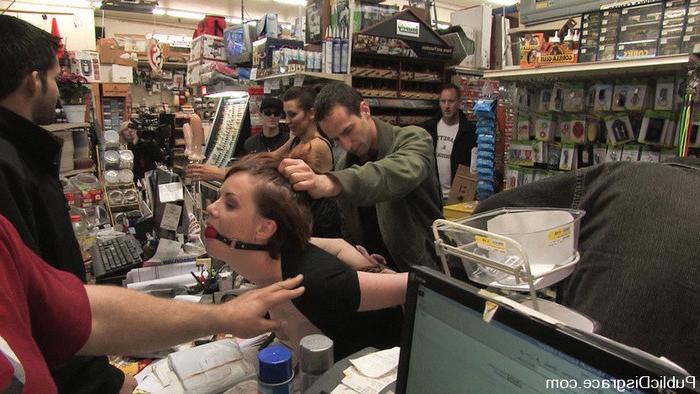 15P Sexy submissive pounded in a public store