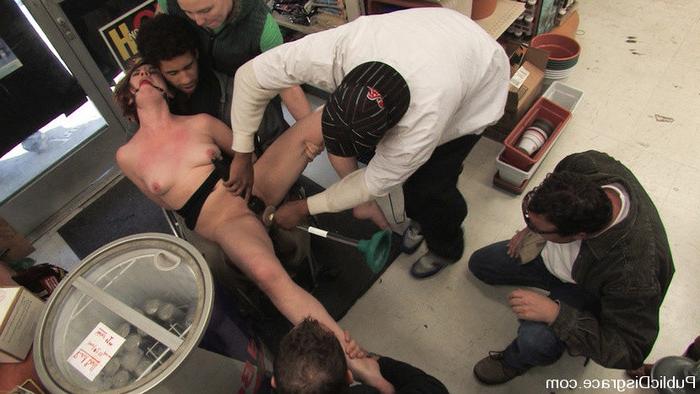 15P Sexy submissive pounded in a public store