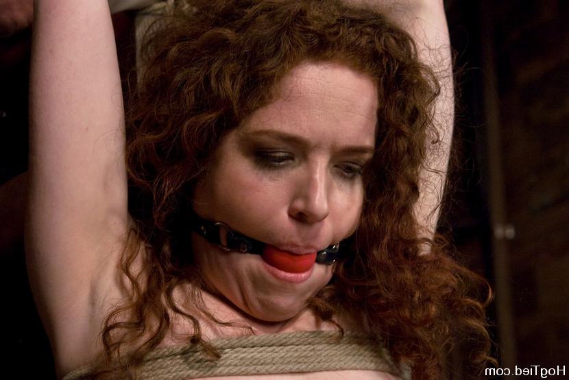 15P Hot Blooded Readhead Rita in for her first bound fucking