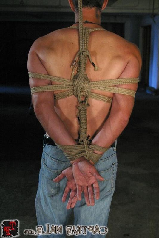 16P Male slave bound and tortured with a strap on by a femdom