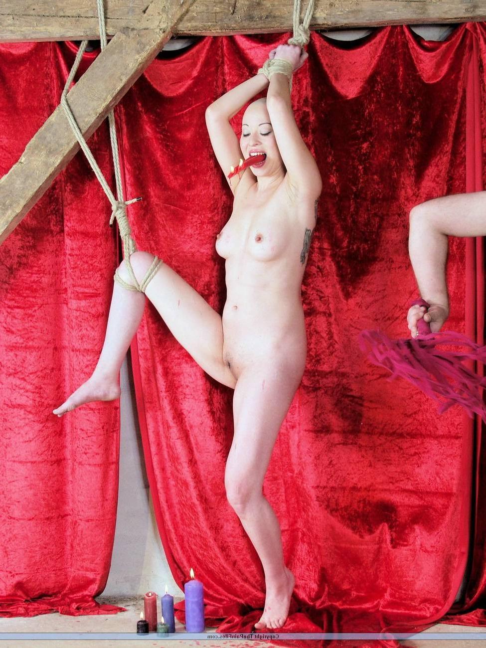 16P Oriental slavegirl Kumimonster waxing and whipping