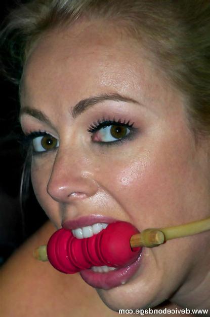 15P Blonde submissive bound gagged and clamped