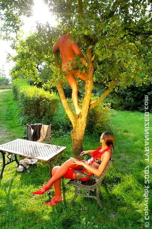 16P Lady makes an apeman submissive by hard discipline