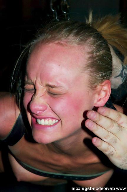 15P Blonde submissive ingeniously restrained and toyed