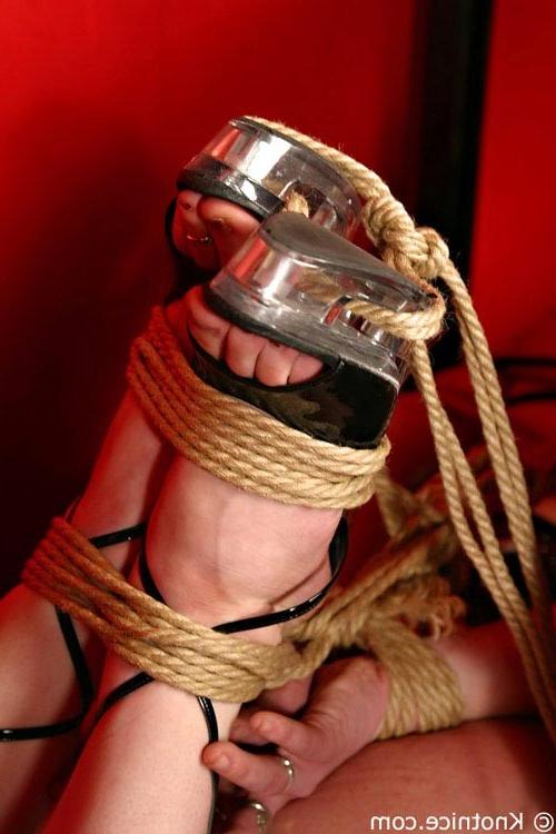15P Gothic redhead gets tied up and shown who is boss