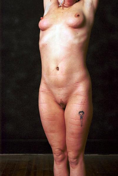 16P Bound submissive tortured with weights and clamps