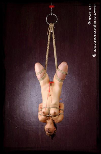 14P Inverted submissive's pussy covered with wax