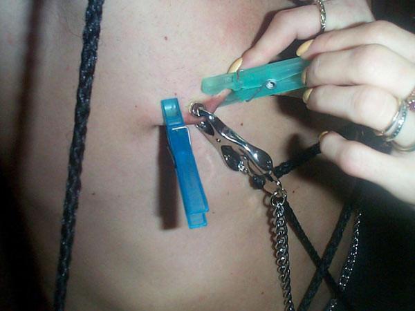 15P Two femdoms tag team hapless male submissive