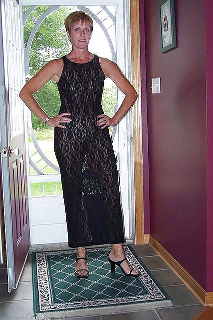 19P Skinny Blonde Mature In Stockings