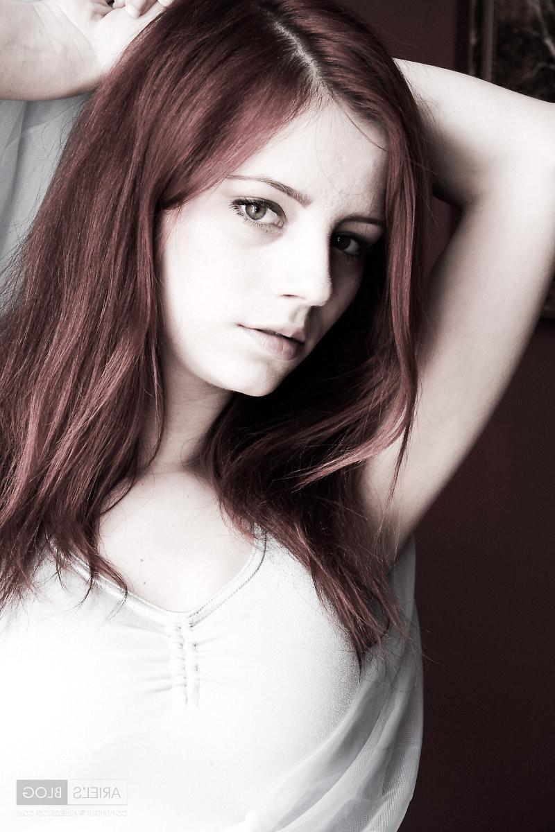 16P Busty beautiful redhead teen
