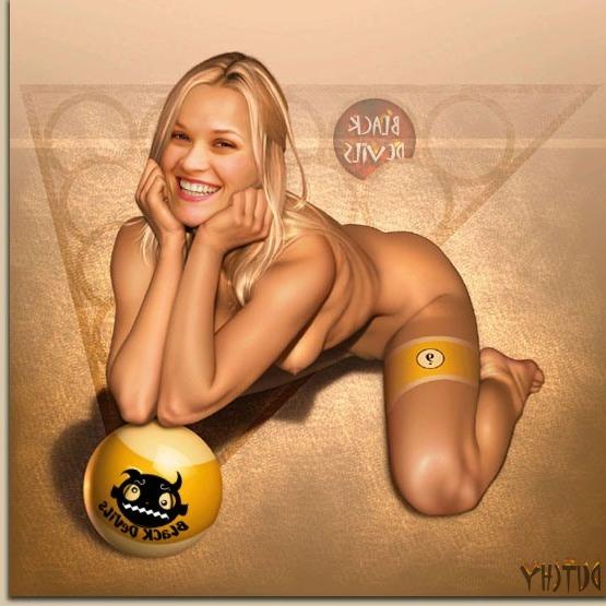 15P Reese Witherspoon being an exhibitionist walking around the kitchen topless