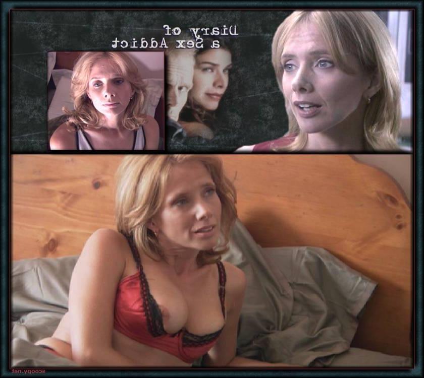 15P pouty lipped actress Rosanna Arquette shows her tits