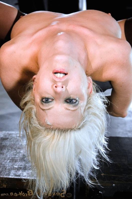 16P Cherry Torn blonde is bound and takes three hard cocks