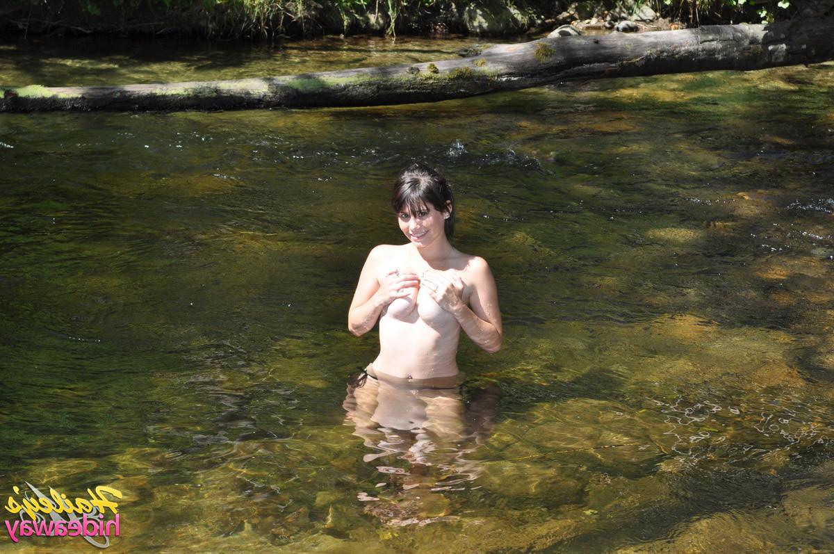 16P Big boob teen in bikini at river