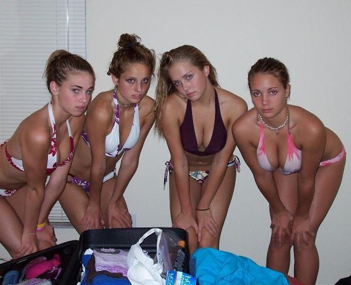 12P Girls in tiny panties sunbathing under the hot sun