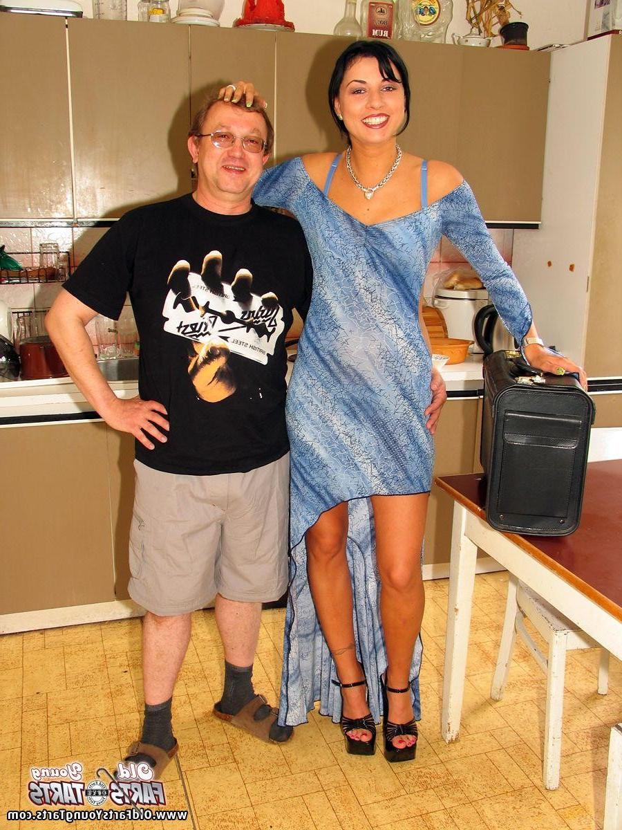 15P Tall teenage babe enjoys this senior his big dirty penis