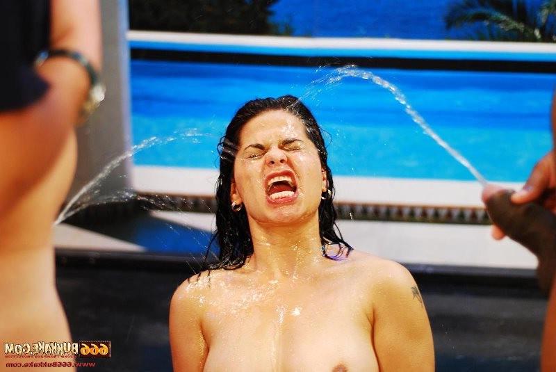 15P Messy pissing on a very sexy and hot babe