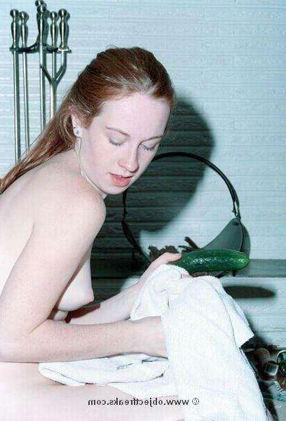 16P amateur redhead masturbating with a cucumber