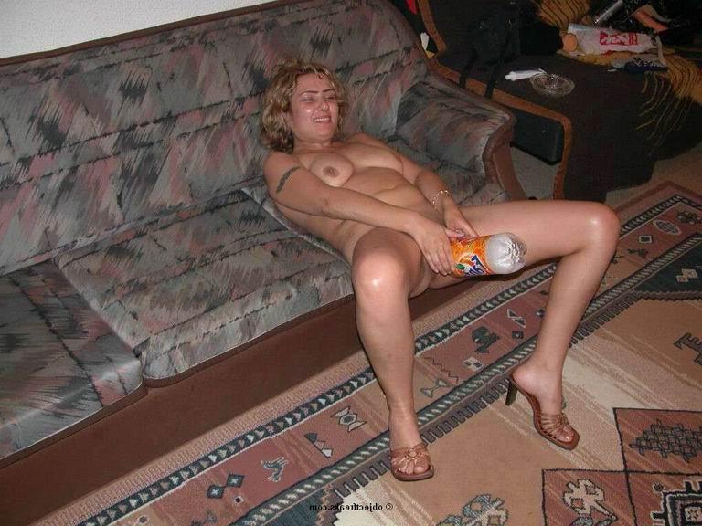 16P Masturbation with a big bottle