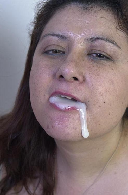18P Fattie drinking hot cum after hard fucking