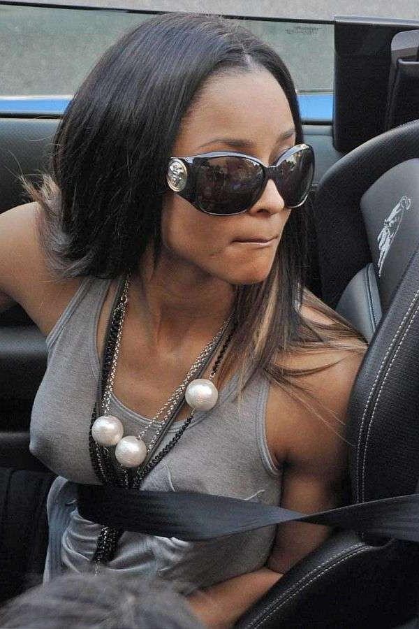 16P Ciara black pop star celebrity showing her big hard nipples