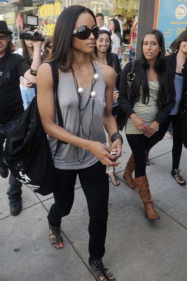 16P Ciara black pop star celebrity showing her big hard nipples